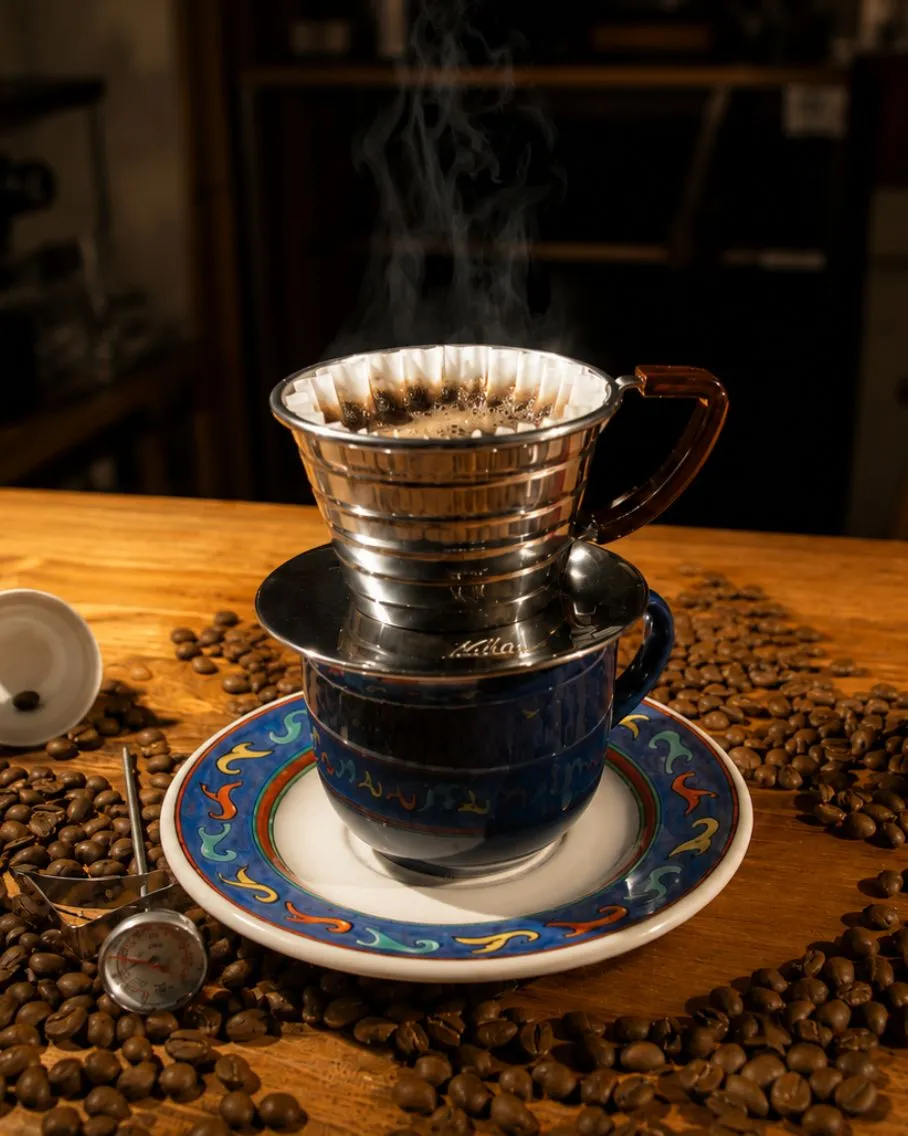 Preparación manual de café con método Kalita Wave