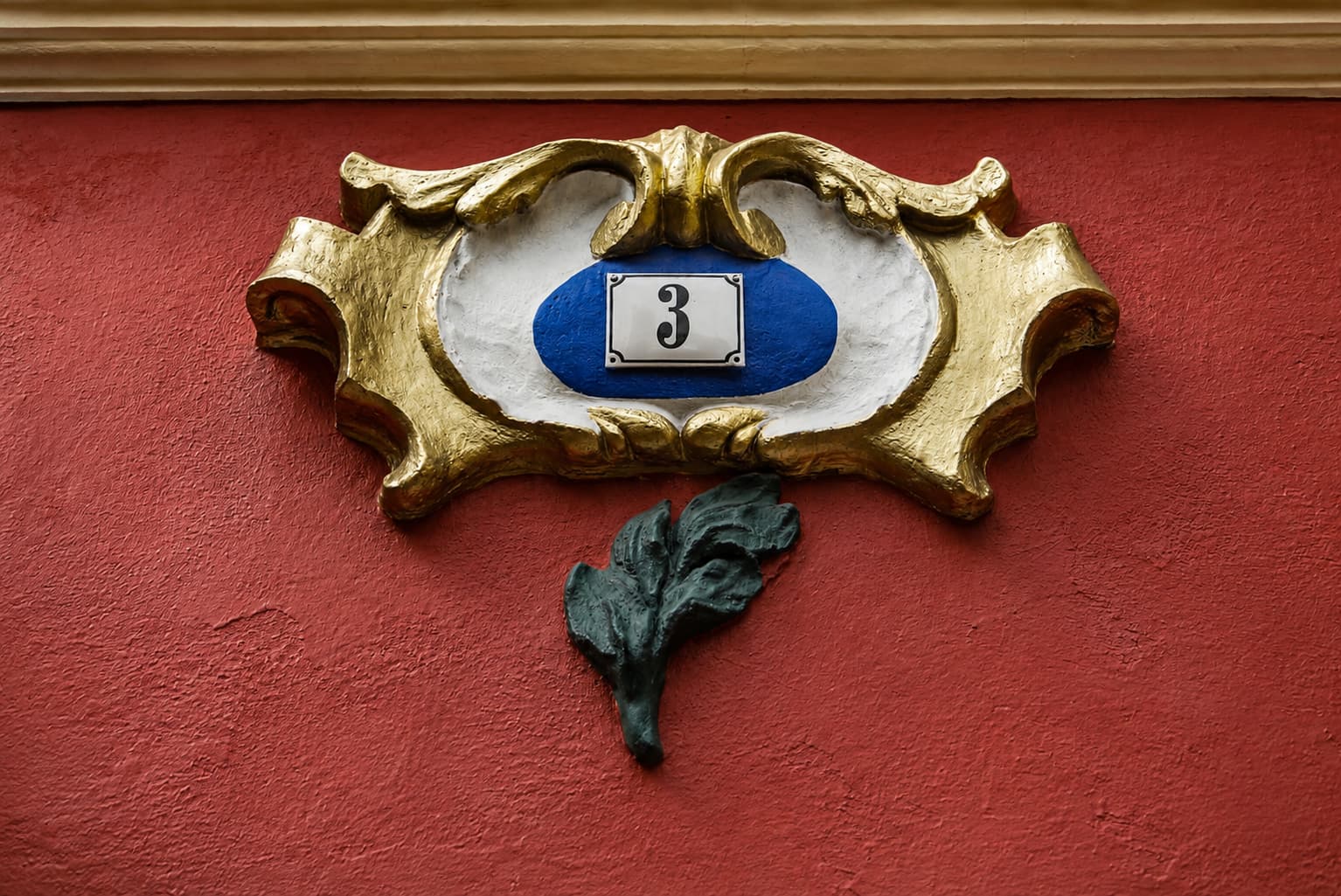 Numeración conservada en un elemento de la casa
